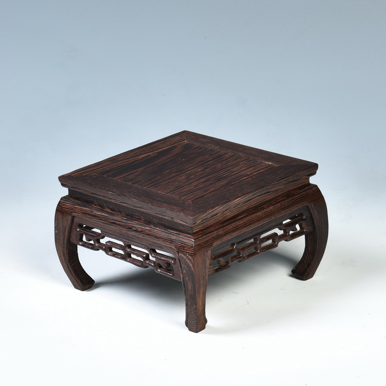 Pianology picking mahogany base square vase base solid wood aquarium base wooden base are it