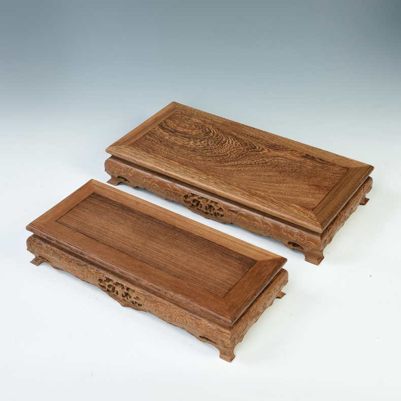 Redwood base of Buddha base flowers miniascape base solid wood tea set base wenge base rectangle