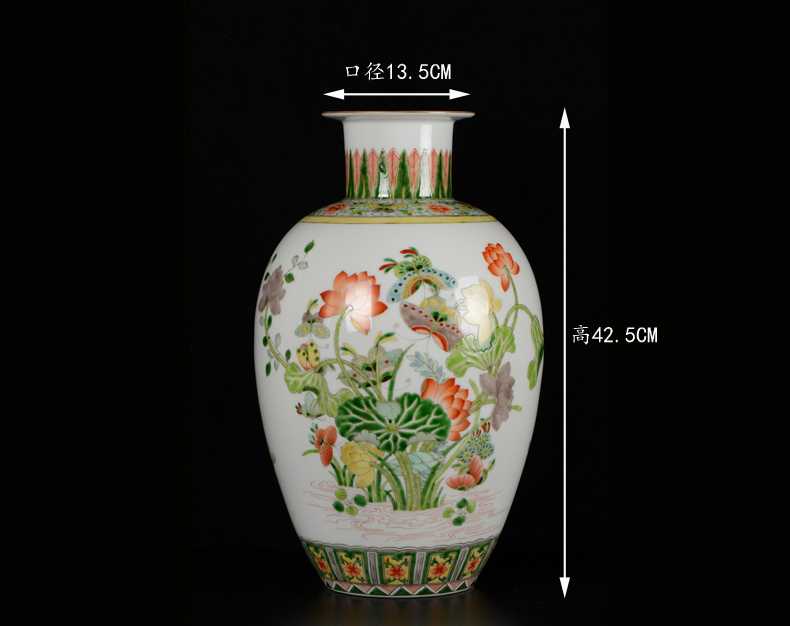 Pianology picking vibration jingdezhen hong jue master hand made porcelain vases, home act the role ofing reflected, lotus another red color bottle