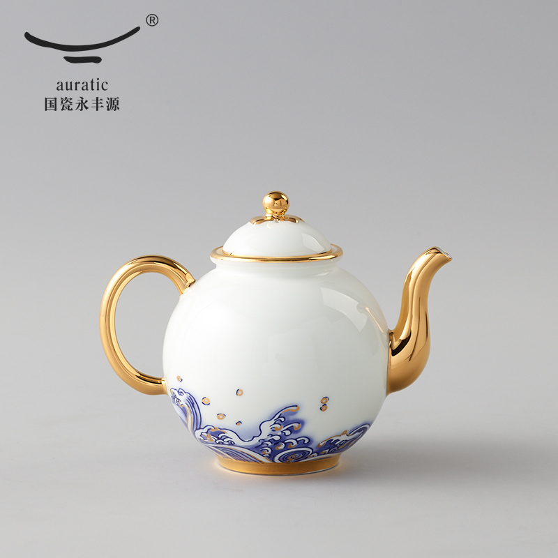 The porcelain Mr Yongfeng source porcelain sea pearl coffee pot ceramic teapot Chinese tea home black tea in The afternoon