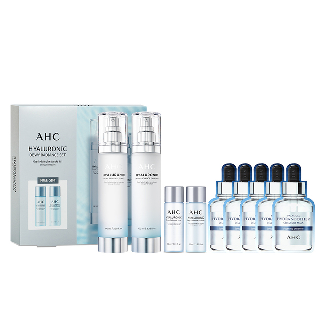 ahc 小神仙水乳套装透明质酸焕亮补水保湿护肤男女官方旗舰店正品_爱