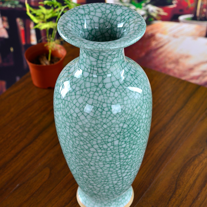 Insert jingdezhen ceramics vase open the slice archaize of jun porcelain vases, modern home sitting room adornment is contracted furnishing articles