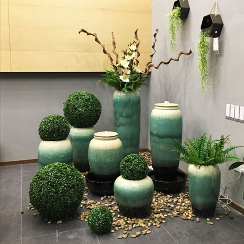 Modern example room jingdezhen ceramic floor vase flower arrangement sitting room place villa hotel pottery decoration