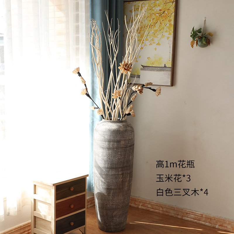 Jingdezhen do old vintage landing crude dry flower, flower implement some ceramic jar jar earthenware vase do old big flowerpot soft