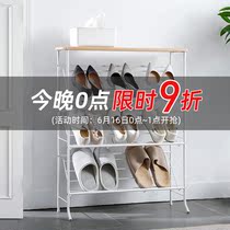 Shoe rack Simple door small narrow multi-layer space-saving storage shoe rack Mini home door back entrance Nordic style