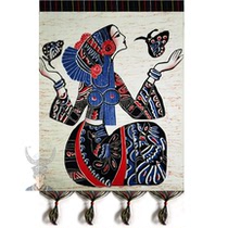 Special price Miao ethnic wax cloth painting Ethnic minority featured pattern Double-layer mural Miao ethnic Dai ethnic Dai 56 * 78cm