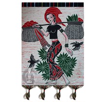 Special price Miao ethnic wax cloth painting Ethnic minority featured pattern Double-layer mural Miao ethnic Dai ethnic Dai 56 * 78cm