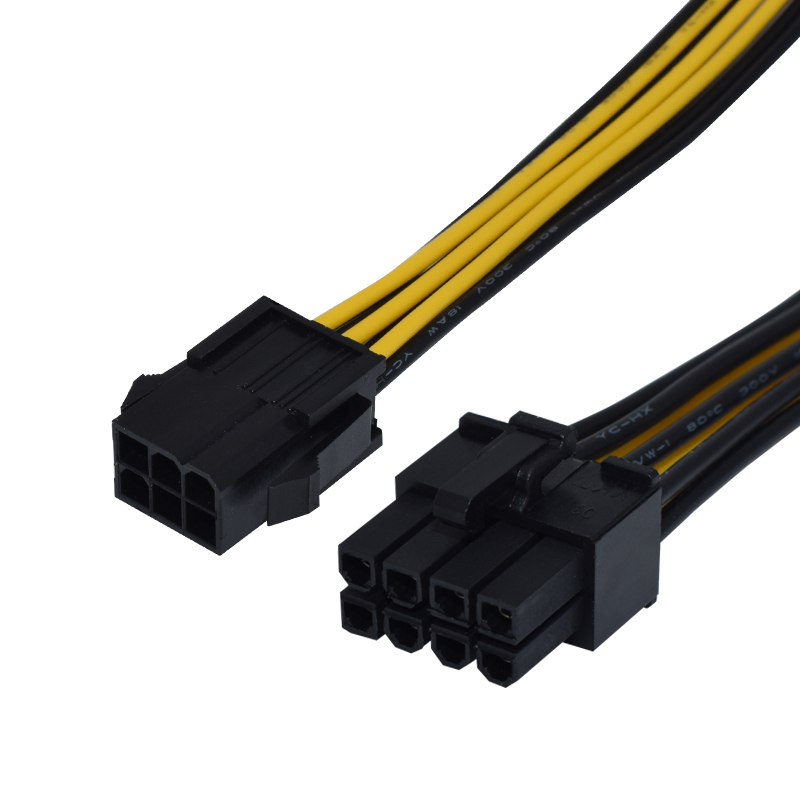 yuexin video card 6pin to 8pin display card 8pin power line graphics card 6p to 8p 8p extension line graphics card