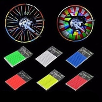 Bike Bike Circle Spokes Reflective Stick Children Balance Car Wire Glistening Strips Mountain Bike Safety Cautionary Reflective Sticker