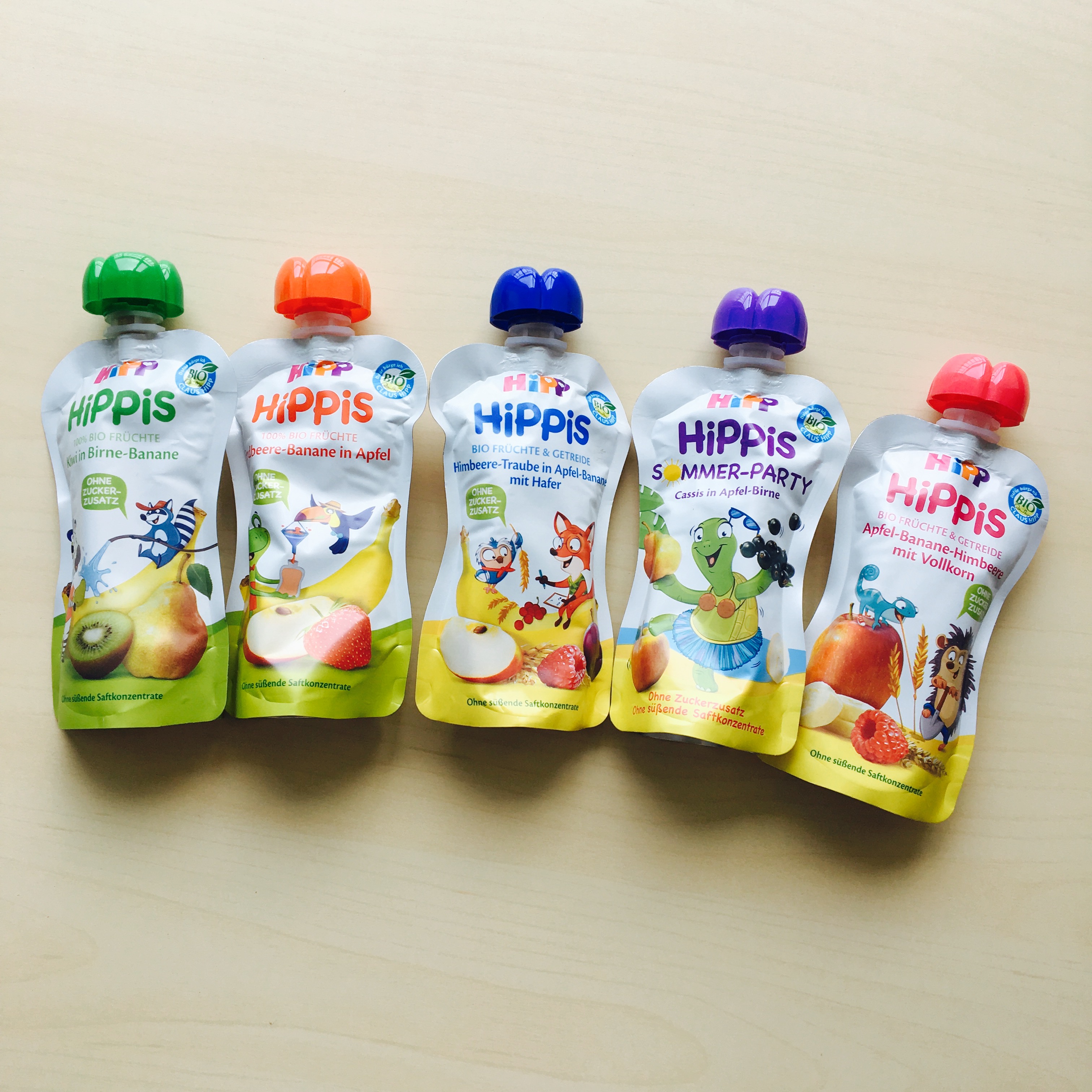 德国喜宝纯水果果混合吸吸乐 hipp宝宝1岁起辅食果汁吸吸乐果泥