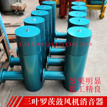 Zhangqiu three-leaf Roots fan accessories import and export silencer muffler flange connection muffler noise reduction customization