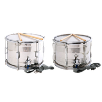 Shenlu musical instrument High barrel snare drum 13 14 inch snare drum Student team drum Stainless steel snare instrument double tone drum