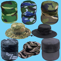 Camouflail Pennihat Fisherman Hat Man Duck Tongue Cap Big Eatery Hat Sunhat Outdoor Military Training Hat Round Side Camouflated Hat