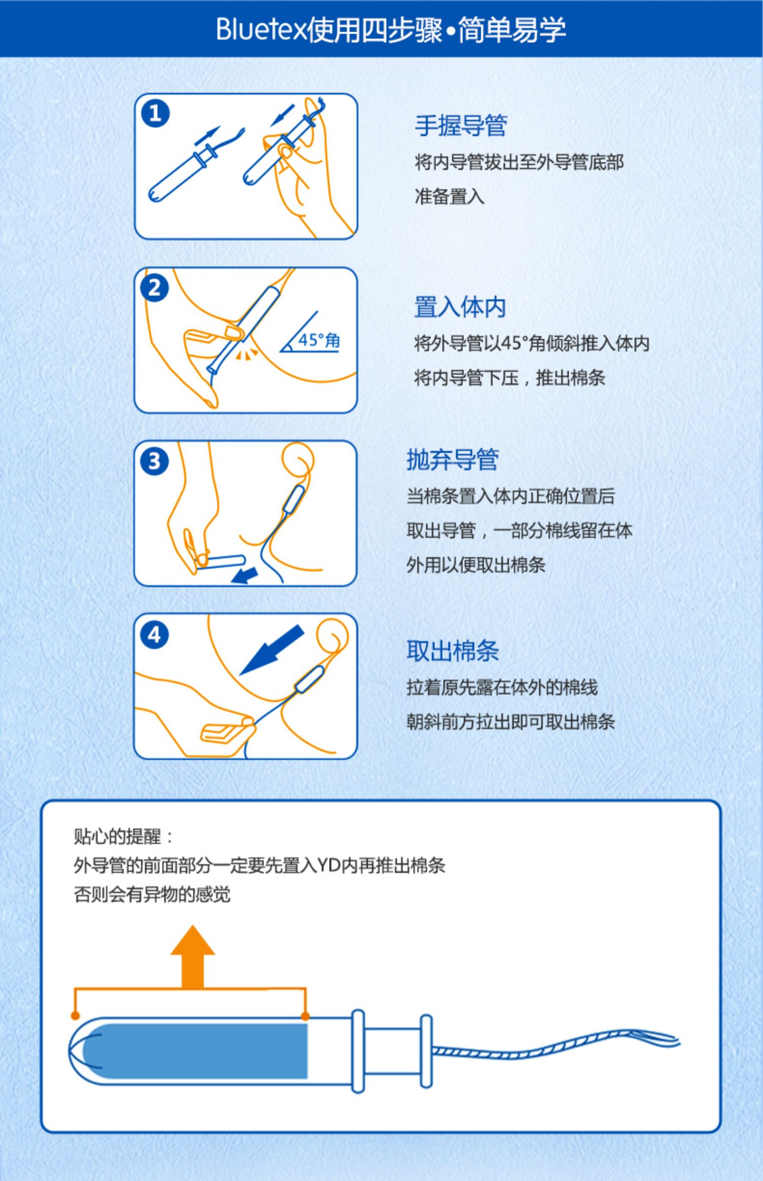 内置式卫生棉条 步骤图片