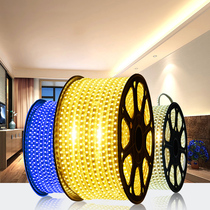 LED light with warm yellow white light blue red light colorful variable light 5050 copper wire 60 bead light with living room dark slot light strip