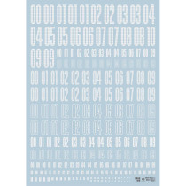 (EVO) CNDN-1 Number Digital series Number (universal logo) Special water sticker (white)