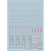 (EVO)MG RB01-10 HIQ style (general warning system) special water sticker (fluorescent red gray)