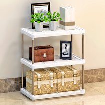 Solno shelf Kitchen shelf Plastic floor storage storage shelf Bathroom living room finishing shelf three layers