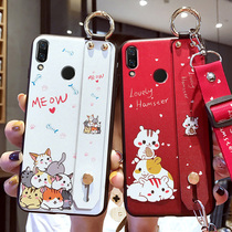 Huawei nova3i mobile phone case women nova3e set Creative nova 3e anti-fall nova3 wristband lanyard women