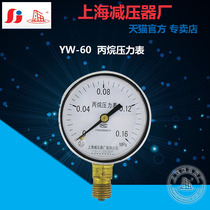 Shanghai brand YW-60 propane pressure reducer pressure gauge pressure reducer head Shanghai pressure reducer factory 0 16-0 25