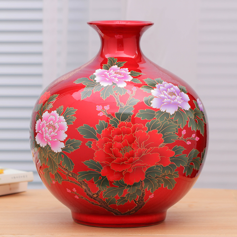 Jingdezhen ceramic vases, flower arranging is crystal glaze crafts are modern Chinese style is contracted home sitting room adornment