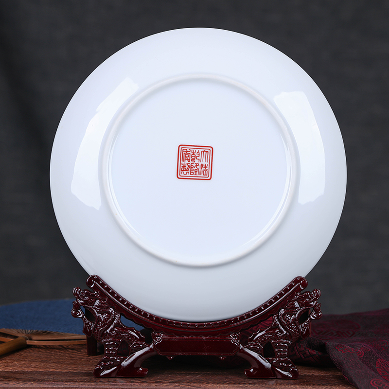 Jingdezhen ceramic see colour hang dish decorated furnishing articles sat dish sitting room rich ancient frame home decoration furnishing articles