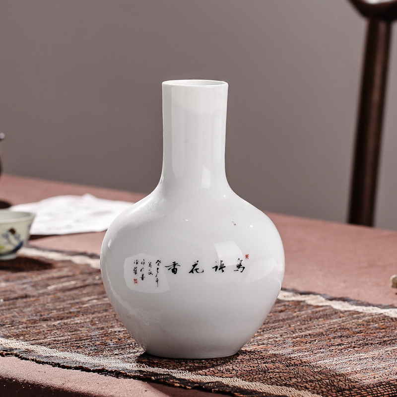 Contracted sitting room packages mailed jingdezhen porcelain vase famille rose porcelain vase modern fashionable household decoration decoration