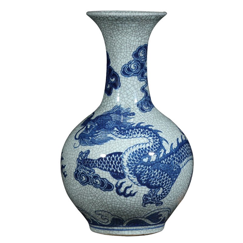 Jingdezhen ceramics vase decoration flower arranging archaize sitting room up with open piece of classic Chinese style home furnishing articles