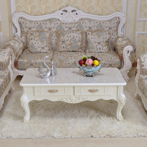 European-style small household coffee table pastoral solid wood telephone table simple living room square table sofa side several corners customized black