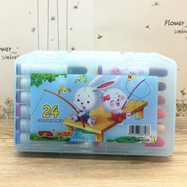 Radish rabbit watercolor pen 12 18 24 36 color transparent portable box childrens drawing brush student pen painting graffiti pen