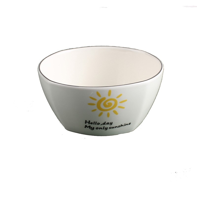 Creative Korean individual thanks good - & children eat bowl of contracted express ceramic bowl a single adult