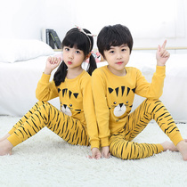 Spring Autumn Pure Cotton Children Underwear Suit Boy Thin All Cotton Autumn Clothes Autumn Pants Girl Baby Warm Pyjamas