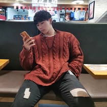 BEESTRONG oversized warm fitness sweater mens autumn and winter loose trend sports sweater muscle sweater