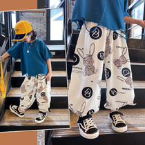 Boys summer pants 2021 new spring and summer anti-mosquito pants baby children breathable bloomers light pants