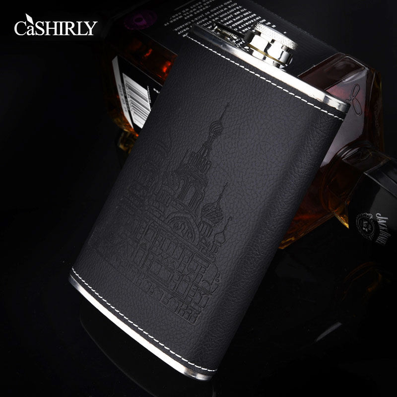 kai shang lai small hip flask portable outdoor 304 stainless steel mini metal high-grade double hip flask set half a catty