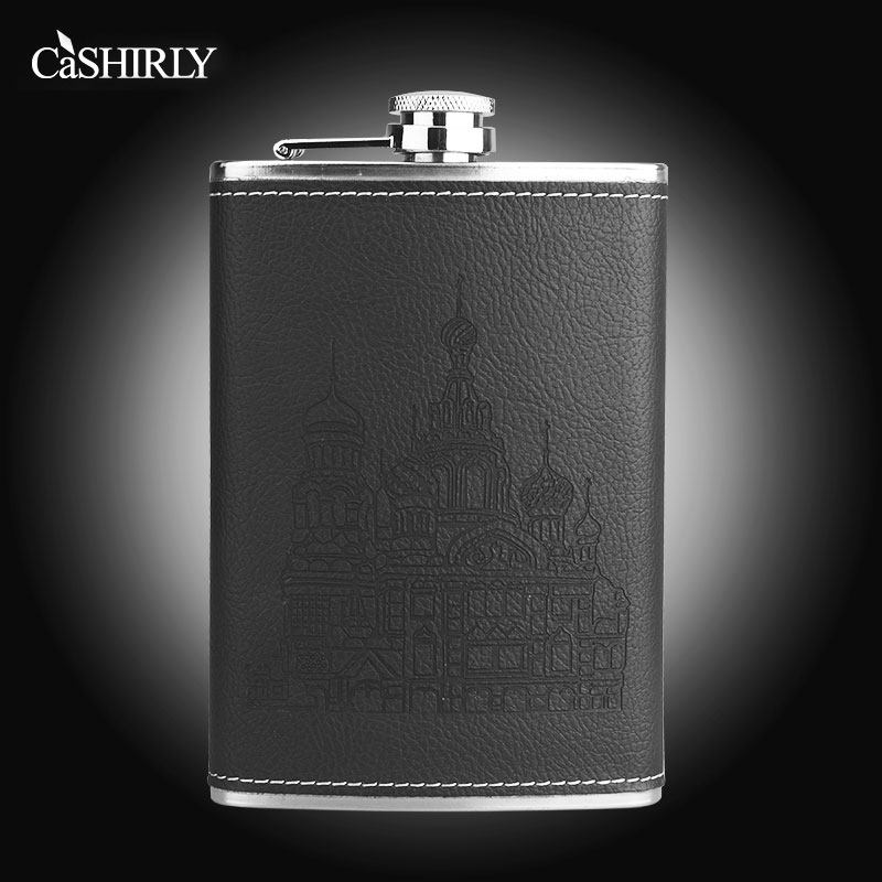 kai shang lai small hip flask portable outdoor 304 stainless steel mini metal high-grade double hip flask set half a catty