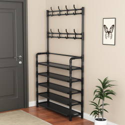 Shoe rack for home door simple multi-layer new 2024 hot shoe cabinet for rental housing into the home shoe and hat integrated rack