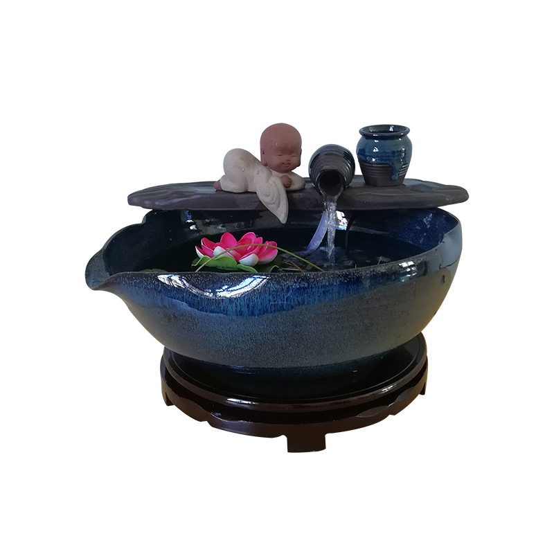 Jingdezhen ceramic water furnishing articles of small fish tank sitting room office desktop humidifier zen geomancy fortune