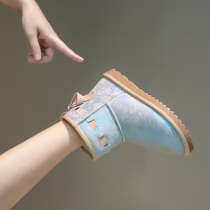 Snow boots women 2020 new fashion winter Japanese cute soft cute sequins wild student short bread cotton shoes