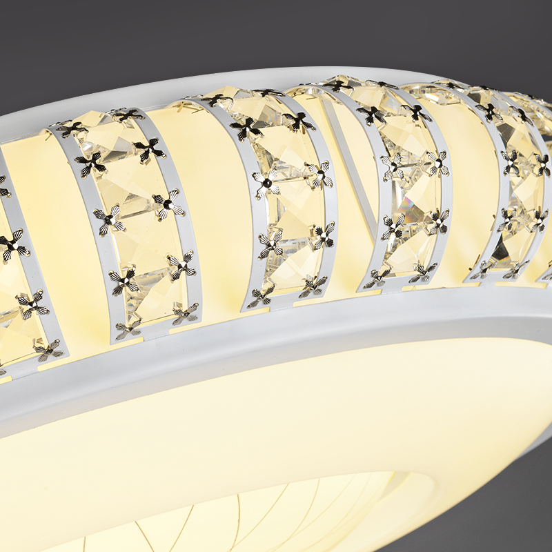 德迈调光变色客厅灯led吸顶灯圆形温馨卧室灯现代简约大气水晶产品展示图3