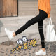 ໂສ້ງຂາສັ້ນ Magic Pants Black Leggings Women's Pants Spring and Autumn Outer Wear 2023 Autumn and Winter Plus Velvet Tight Pencil Small Pants Black Pants for Small Foot