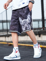 Ice silk mesh quick-drying shorts mens summer five-point pants plus fat fat cool dog loose Sports beach pants