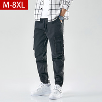 Spring and autumn tooling pants mens tide live on the street plus fat increase 260 Jin sports loose HIPHOP pants