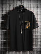 Short sleeve T-shirt 2020 Summer new too Starry Sky Plus fat fat trend European and American street loose handsome