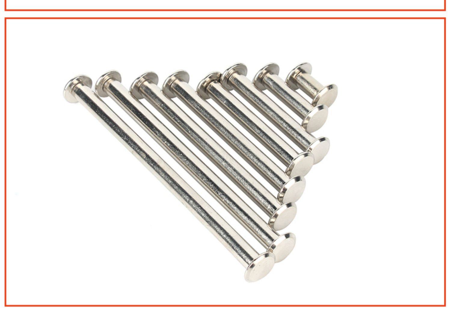 柳钉帐钉镀镍子母铆钉账本钉相册对接对锁螺丝子母钉卯钉m4m5