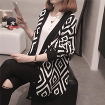 Lady's knitted sweater girl in early autumn dress 2022 new women's knitted jacket women loose and can wear a wild