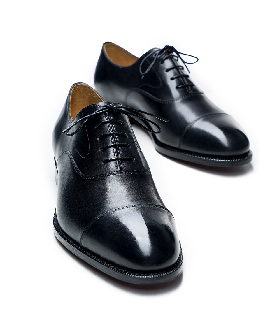 玩儿!英伦格调!古典 优雅 英式楦 低帮光面cap-toe牛津鞋男皮鞋