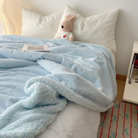 Jacquard rabbit plush lamb velvet blanket simple style solid color warm casual blanket small cover blanket Korean style single and double blanket
Jacquard rabbit plush lamb velvet blanket simple style solid color warm casual blanket small cover blanket Korean style single and double blanket