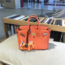 Palm print leather platinum bag Ladies stereotype bag fashion versatile tote bag structured cowhide womens bag shoulder bag