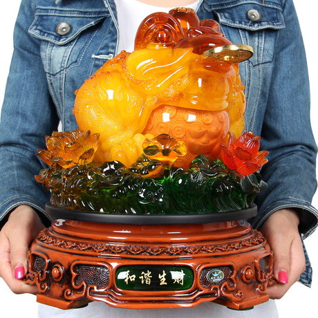 Large Fortune Lucky toad ornaments three gold Zen cashier office furnishings shop opening gifts Large Fortune Lucky toad ornaments three gold Zen cashier office furnishings shop opening gifts